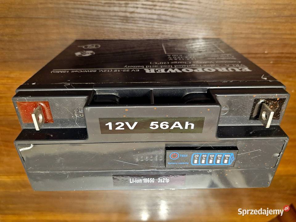Akumulator 12V 56Ah 18650 Liion 3s21p wskaźnik Katowice