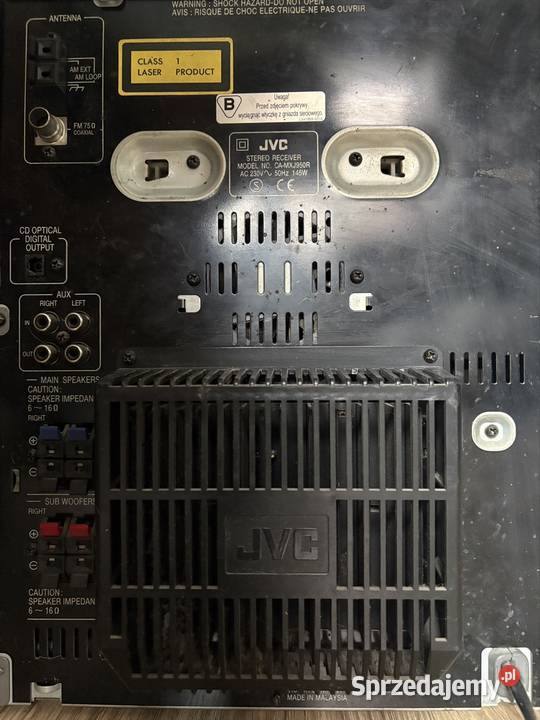 Wieża JVC MXJ950R 145W AUX Retro Audio Okazja Kruszwica sprzedam