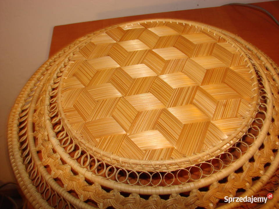 talerz pleciony ze słomy pomorskie Pruszcz Gdański sprzedam