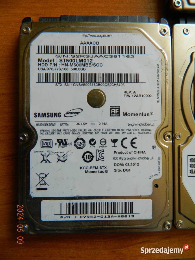 Dyski dawcy 2,5” sprzedam