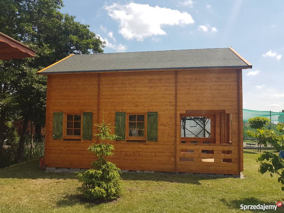 DOM domek drewniany letniskowy z bali MADAGASKAR wielkopolskie sprzedam