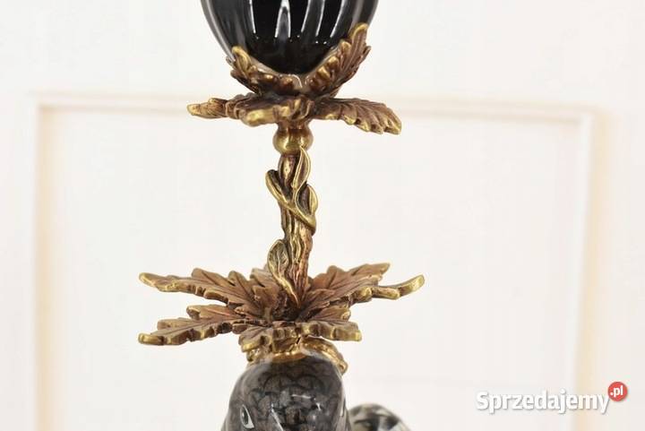 Świecznik Porcelanowy Papuga Porcelana Brąz małopolskie Kraków