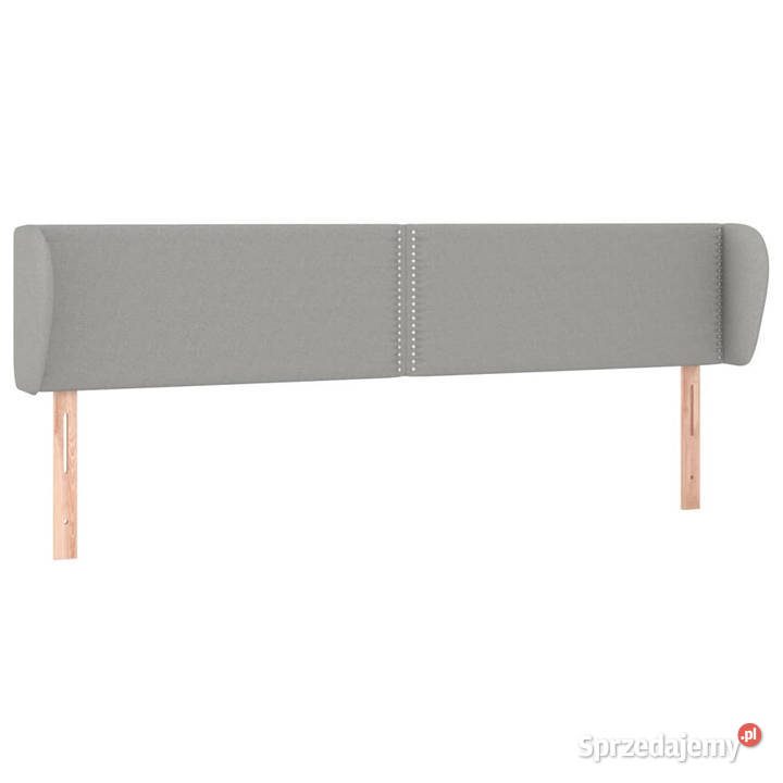 Zagłówek uszak jasnoszary 203x23x7888 tkanina