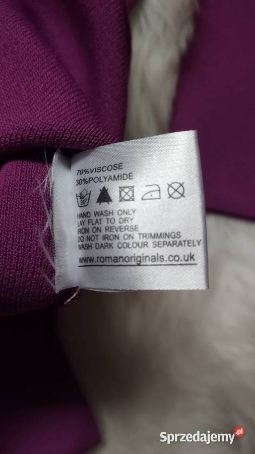 ROMAN bluzka rękaw 34 SM fioletowa fuksja Olkusz