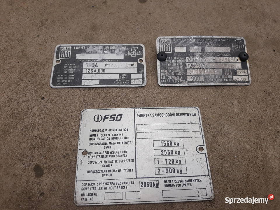 Lampki oświetlenia kabiny Fiat 125p
