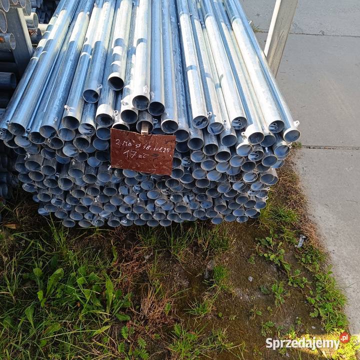 Słupek rura ocynk fi 48grubość 125 dł2m