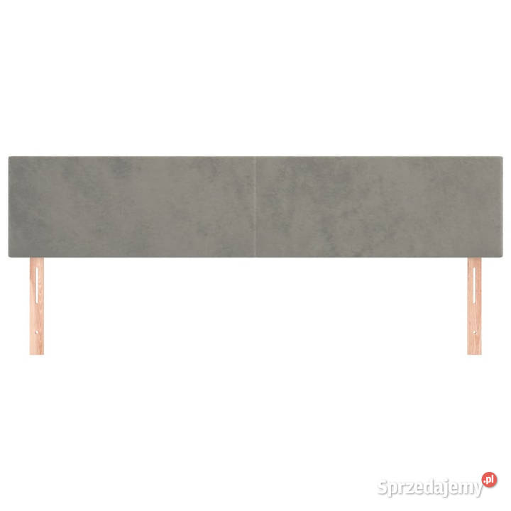 Zagłówki do łóżka 2 jasnoszary 90x5x7888 aksamit mazowieckie Warszawa