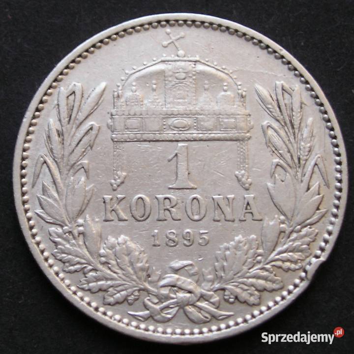 AUSTRIA 1 KORONA 1895 FRANCISZEK JÓZEF SREBRO Łódź sprzedam