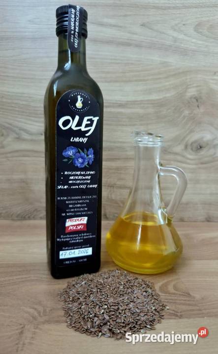 Olej Lniany Tłoczony na zimno sprzedam