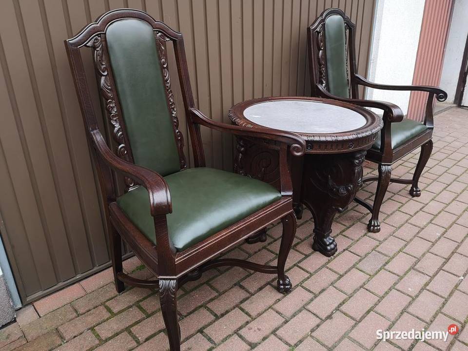 Fotele 2 Sztuki Stolik Lata 2030 Komplet wielkopolskie