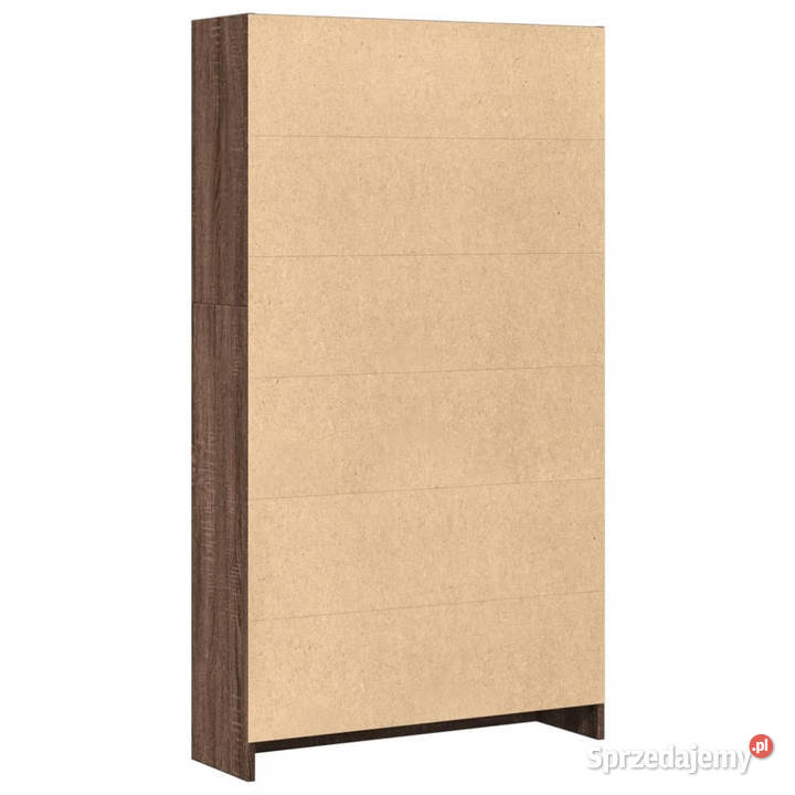Regał brązowy dąb 80x24x143 materiał Warszawa