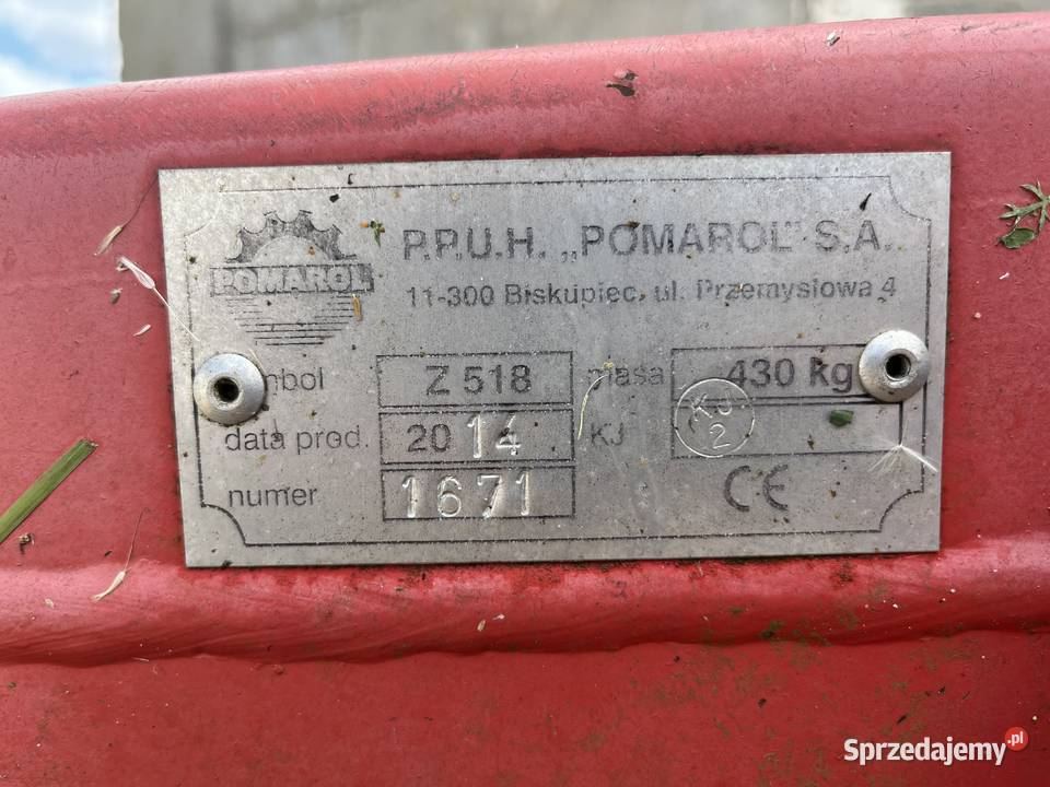 Przetrzasarko zgrabiarka POMAROL Z518 Nasielsk