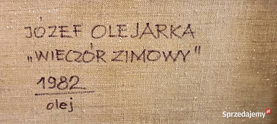 Wieczór zimowy 1982 Józef Olejarka olej na Kraków