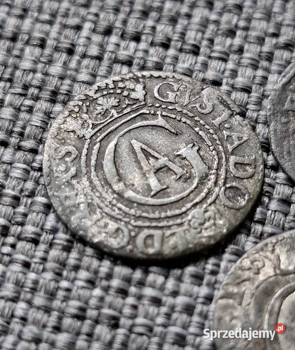 3 Szeląg inflancki Gustaw Adolf Krystyna Karol Gdańsk