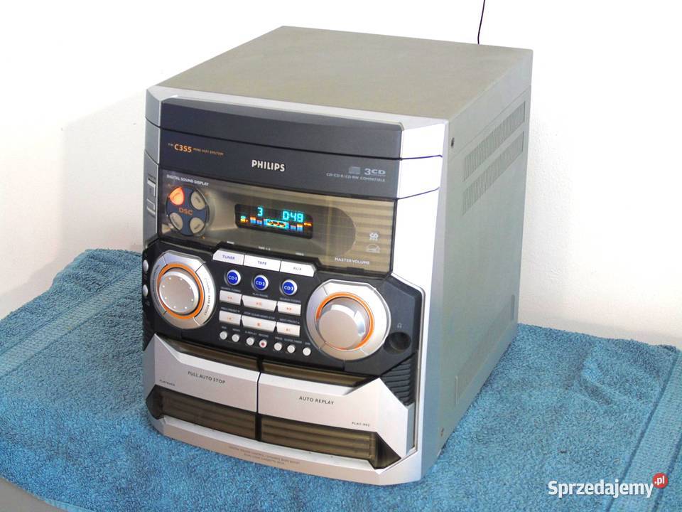 Wieża Philips FWC355 CD AUX RDS magnetofon Jasło
