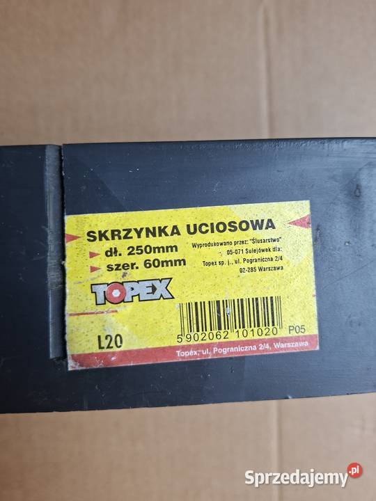 Skrzynka uciosowa TOPEX 250x60 mm Imadła Małkinia Górna