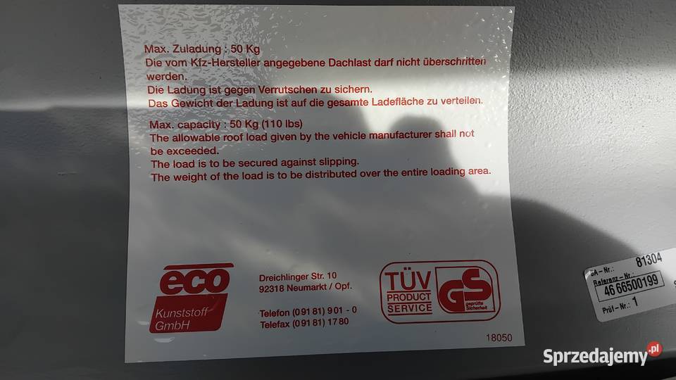 Box dachowy Thule GTI Sport 500 na narty KPL podkarpackie Mielec