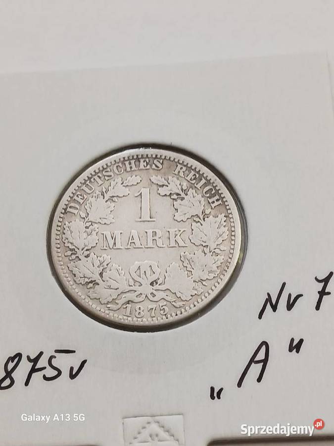 1 Marka Prusy 1875 r 7 mennica A wielkopolskie Konin sprzedam