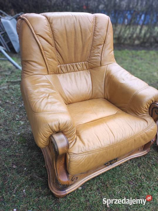 Komplet wypoczynkowy skórzany Łagiewniki