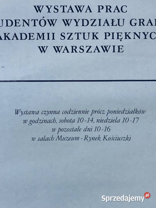 Plakat wystawa prac studentów grafiki Akademi