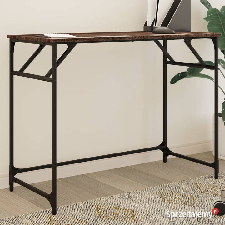 Biurko brązowy dąb 100x45x76 materiał Warszawa