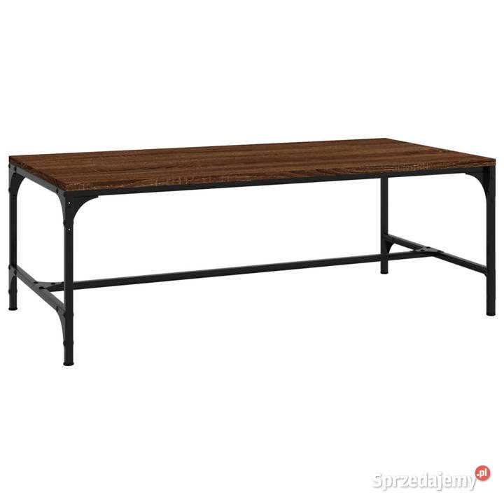 Stolik kawowy brązowy dąb 100x50x35 materiał Stoły mazowieckie