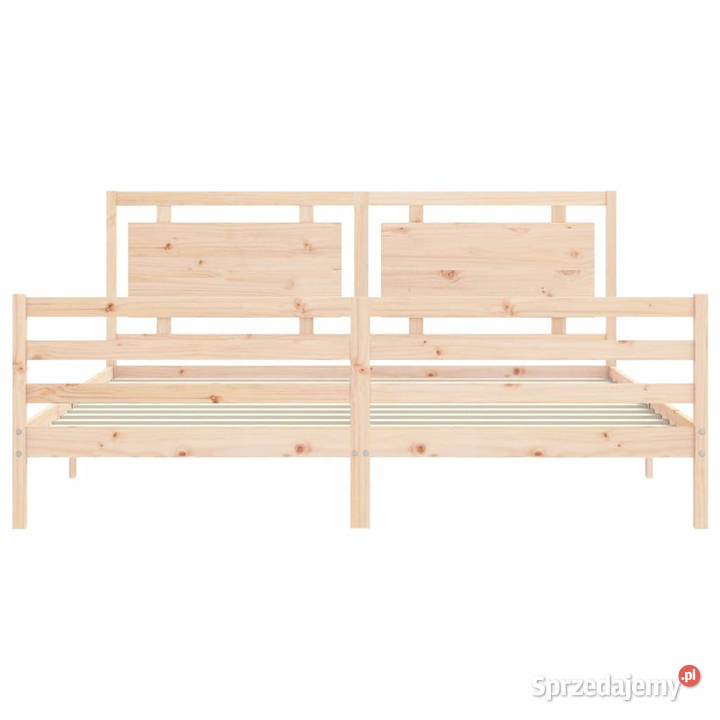 Rama łóżka z wezgłowiem lite drewno 200x200 Warszawa