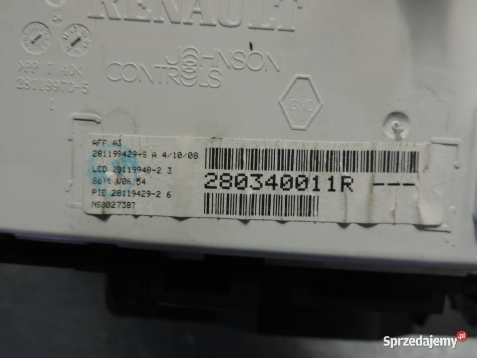 WYŚWIETLACZ EKRAN 280340011R RENAULT MEGANE III Rok produkcji 2009 małopolskie sprzedam