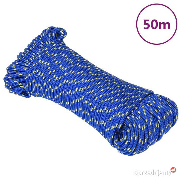 vidaXL Linka żeglarska niebieska 5 mm 50 m Warszawa
