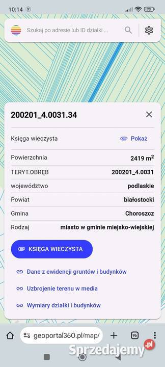 Działki leśne podlaskie Choroszcz