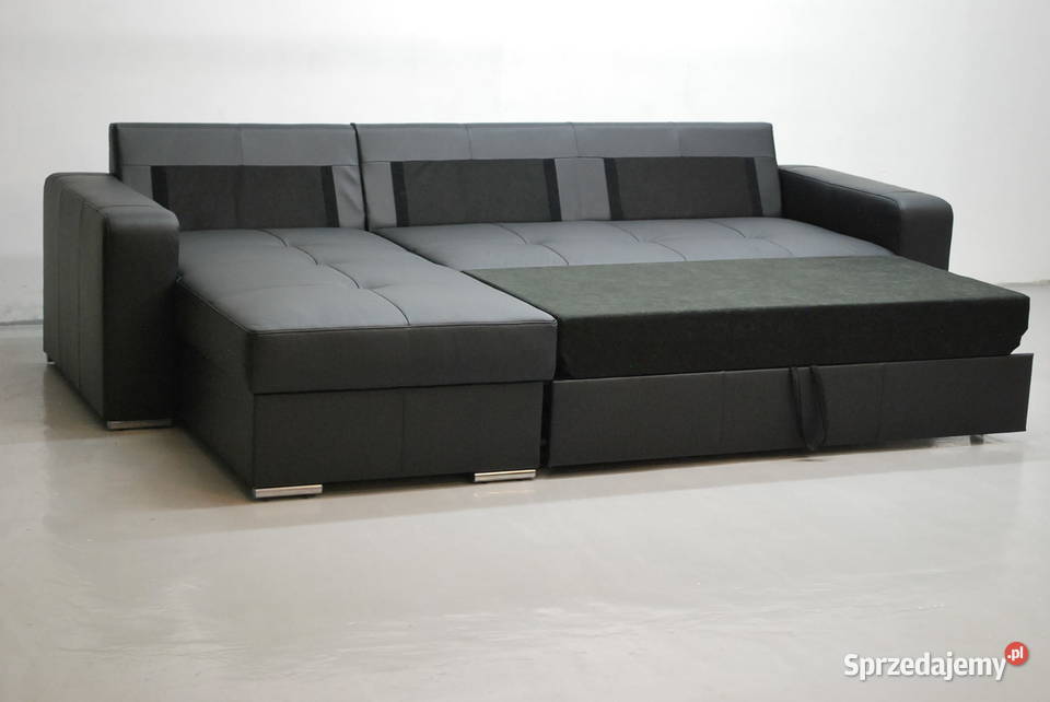 czarny SKÓRA NATURALNA NAROŻNIK Z FSPANIA6605 skóra Poznań