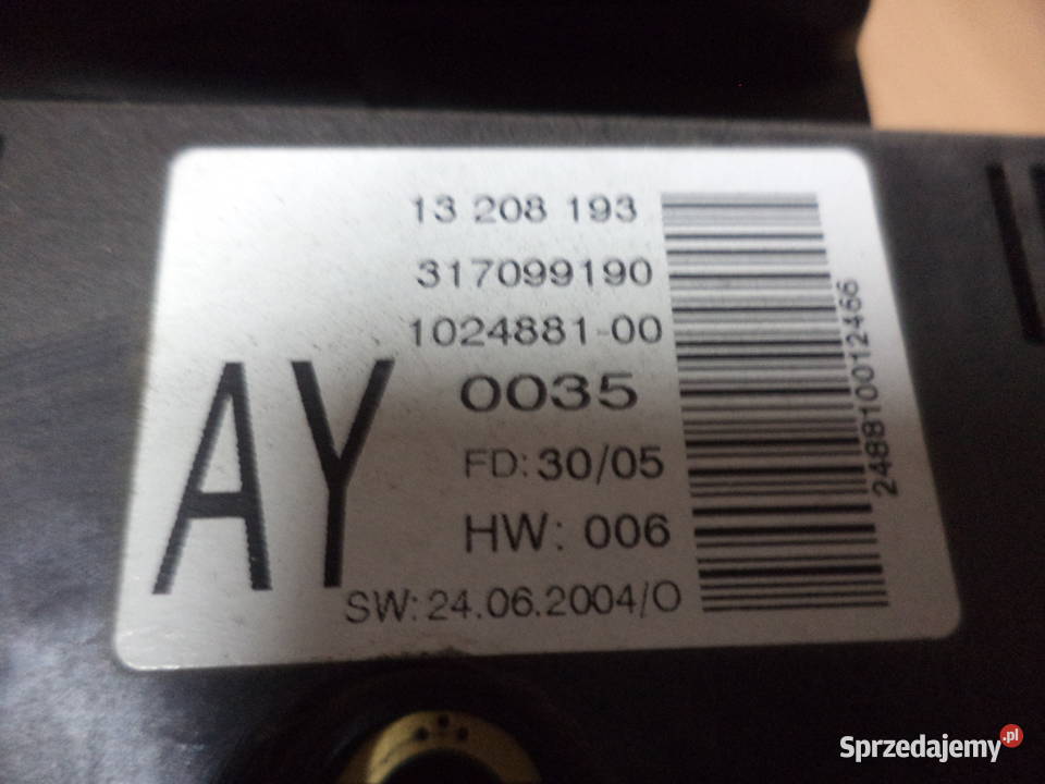 OPEL VECTRA C WYSWIETLACZ 13208193 Wyposażenie wnętrza Turek