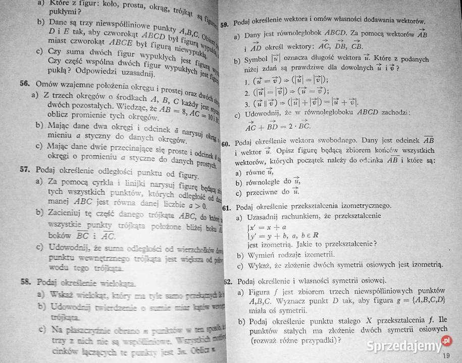 Zbiór pytań i zadań egzaminacyjnych z matematyki lubelskie Chełm