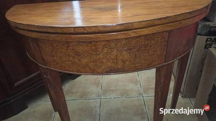 Antyk Konsola Stolik Składany Blat owalny Gdańsk