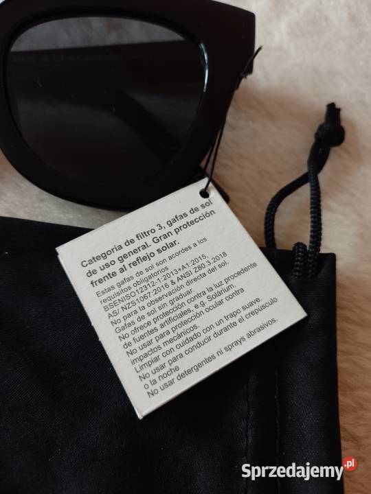 ASOS Czarne okulary przeciwsłonecznekocie oczy