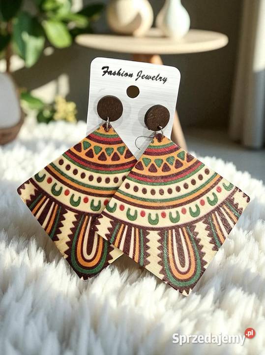 Piękne kolczyki boho ręcznie robione wzory śląskie Bytom sprzedam