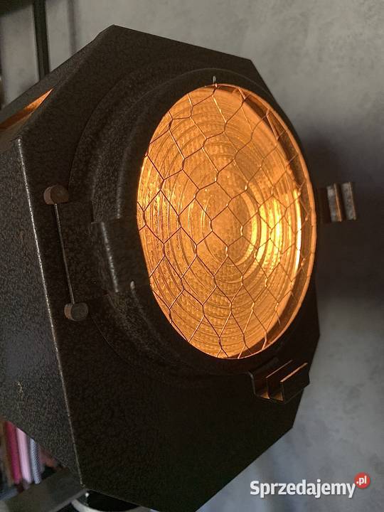 Lampa teatralna PRL zabytek loft vintage Poznań