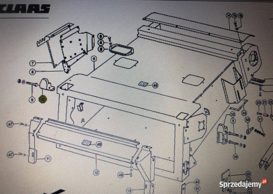 Wkład wychwytujący prawylewy do Claas Mega