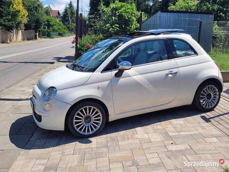 Fiat 500 jasny środek szyberdach klimatyzacja 500 Kraków sprzedam