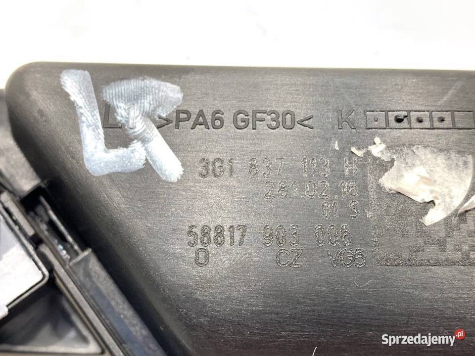 KLAMKA WEWNĘTRZNA LEWY PRZÓD VW PASSAT B8 osobowe podkarpackie