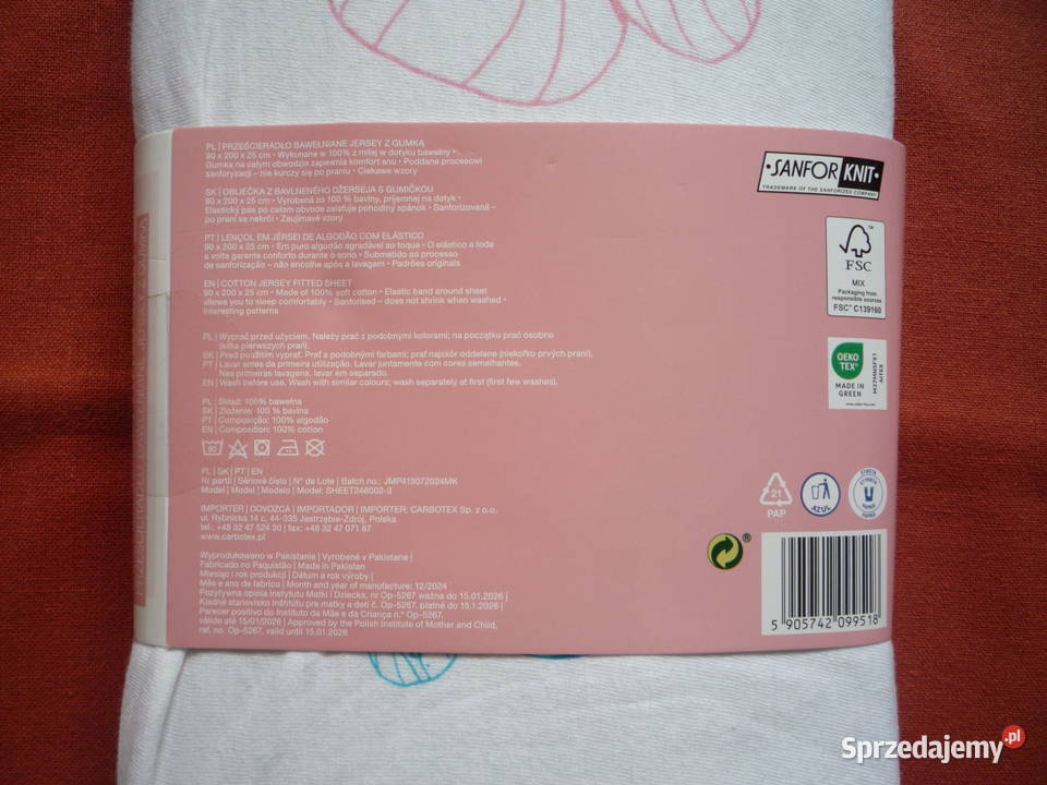 Smukee Kids Prześcieradło bawełniane jersey z Szczecin
