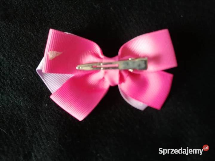 Zapinka do włosów złotoczerwona kokarda z