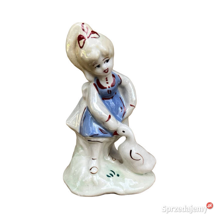 Porcelitowa figurka gęsiarki ręcznie malowana mazowieckie Warszawa sprzedam