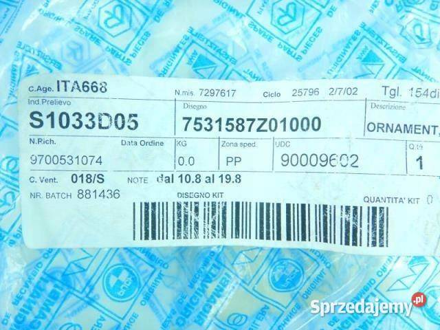 ZNACZEK EMBLEMAT PIAGGIO PORTER 9808 ORYGINAŁ