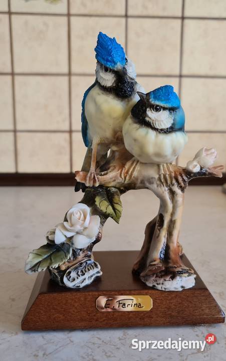 Piękna figurka ptaków E FARINA Warszawa