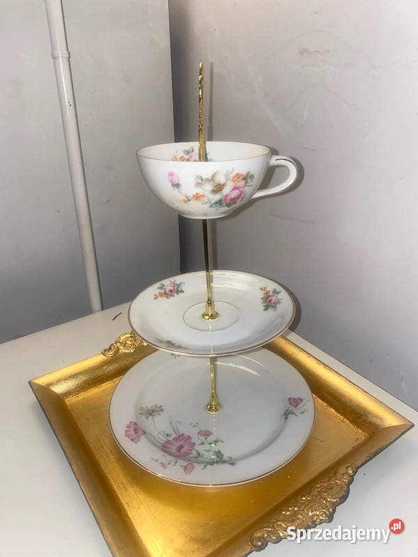 trzy poziomowa patera porcelanowa z motywem Kraków sprzedam