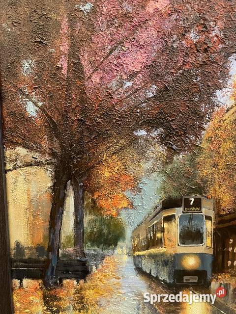 Jesienny Kraków z tramwajem Marlena Łozińska małopolskie sprzedam
