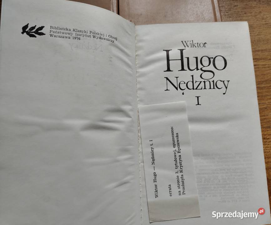 Nędznicy Wiktor Hugo 3t Kraków