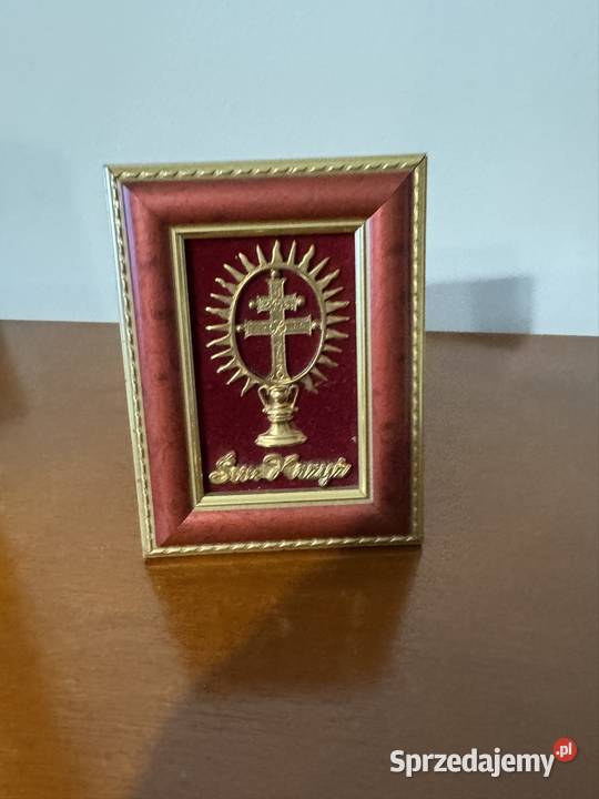 Św Krzyż hostia pamiątka z czasów PRL Vintage śląskie Częstochowa