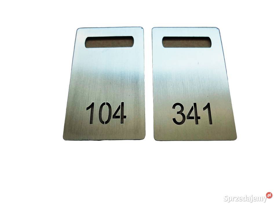 Numerek zawieszka brelok do szatni ze stali Chynów